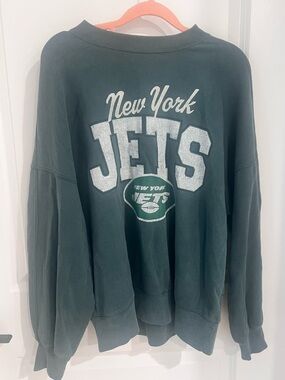 New York Jets Graphic Women’s  Oversized Sunday Crew Neck
